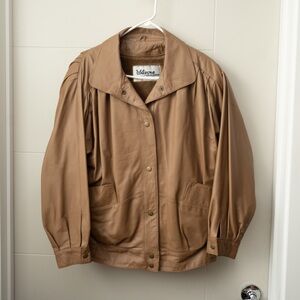 VTG Wilson’s Brown Leather Bomber Jacket Men’s M Western Moto Biker Bikercore